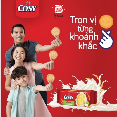 BÁNH QUY DỪA COSY KINH ĐÔ MARIE, COMBO 3 GÓI X 136G