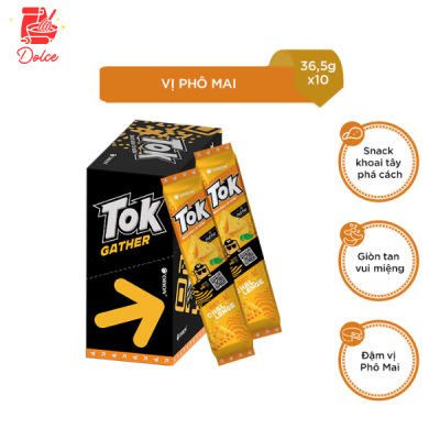 BÁNH KHOAI TÂY NƯỚNG TOK VỊ PHÔ MAI HỘP 10 THANH - 365G