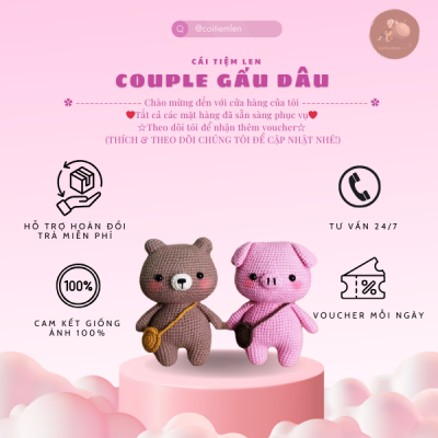 Len Thú Nhồi Bông Handmade Siêu Cute- Cái Tiệm Len